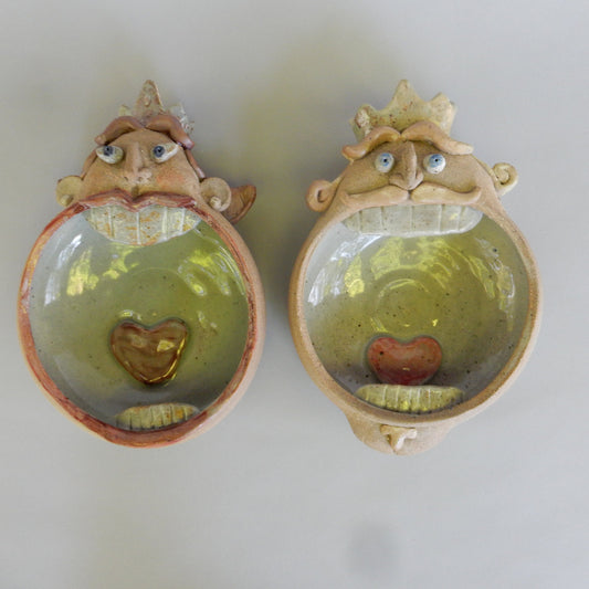 King & Queen Big Mouth Bowls