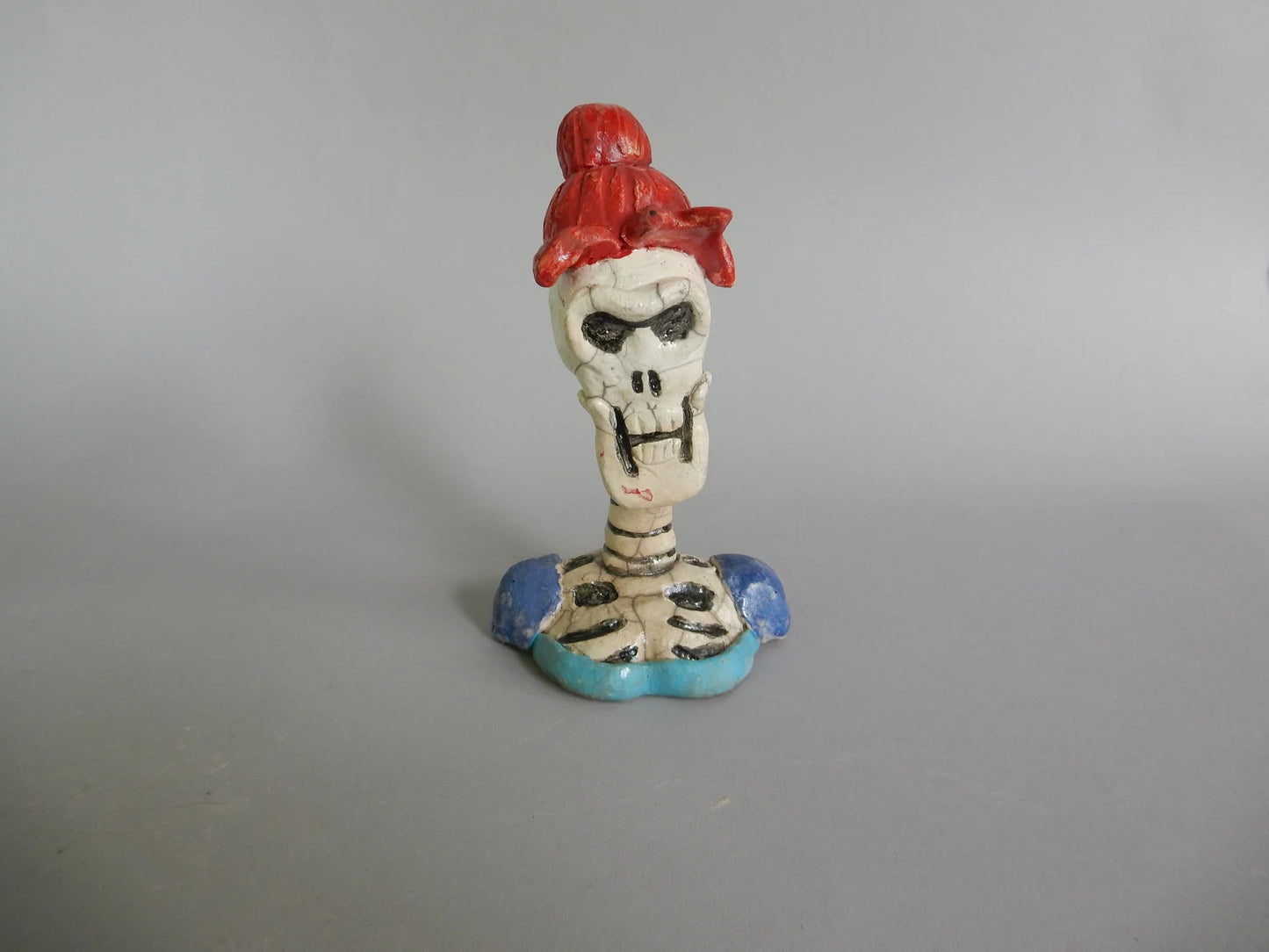Redhead Skeleton Sculpture